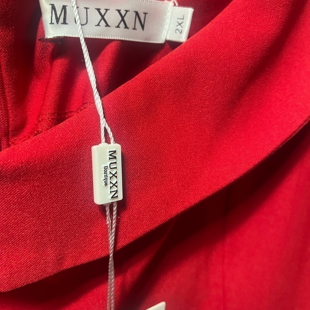 MUXXN RED 1950’ RETRO SWING DRESS SIZE 2XL - Picture 5 of 9